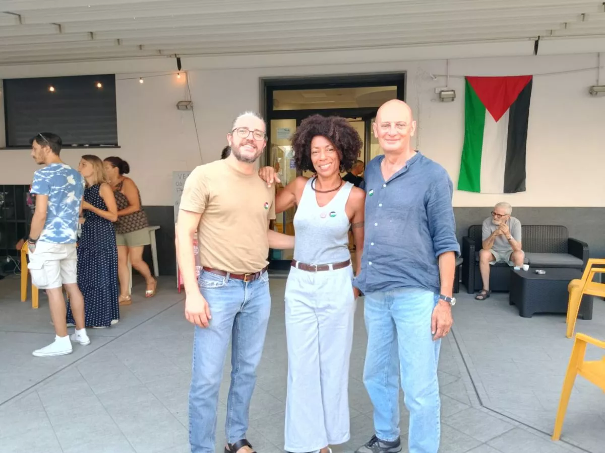 Antonella Bundu tra Leonardo Masi ( a sinistra) e Piero Bufano